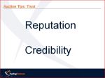 Trust Credibility and Reputation in eAuctions